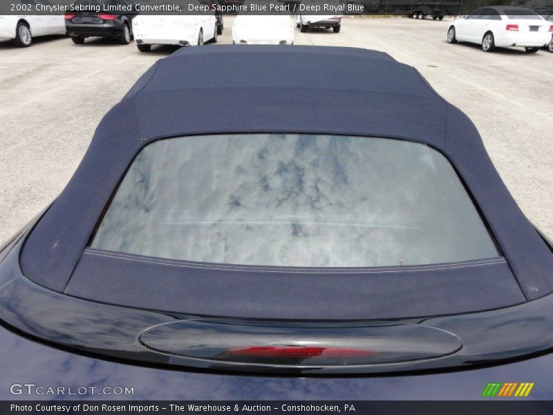 Deep Sapphire Blue Pearl / Deep Royal Blue 2002 Chrysler Sebring Limited Convertible