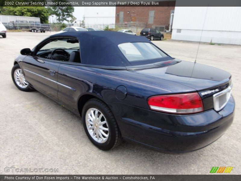  2002 Sebring Limited Convertible Deep Sapphire Blue Pearl