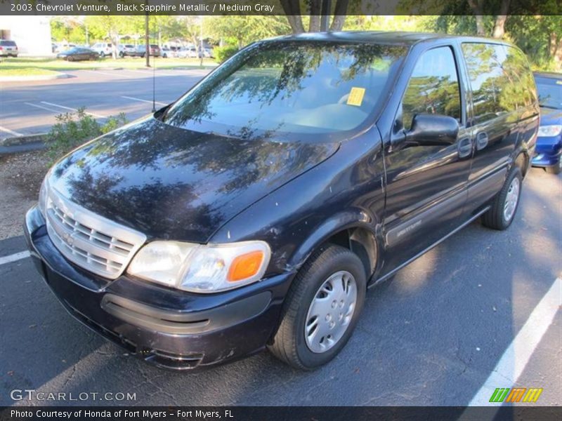 Black Sapphire Metallic / Medium Gray 2003 Chevrolet Venture