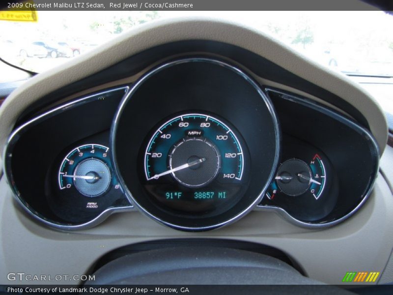 Red Jewel / Cocoa/Cashmere 2009 Chevrolet Malibu LTZ Sedan