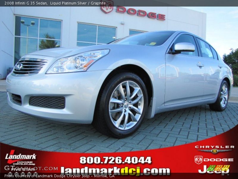 Liquid Platinum Silver / Graphite 2008 Infiniti G 35 Sedan