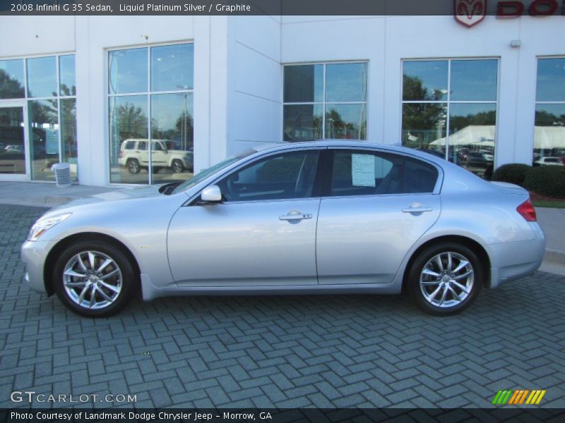 Liquid Platinum Silver / Graphite 2008 Infiniti G 35 Sedan