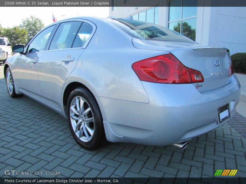 Liquid Platinum Silver / Graphite 2008 Infiniti G 35 Sedan
