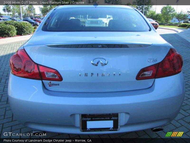 Liquid Platinum Silver / Graphite 2008 Infiniti G 35 Sedan