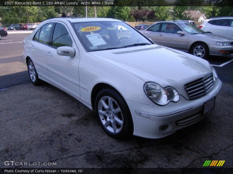 Arctic White / Stone 2007 Mercedes-Benz C 280 4Matic Luxury