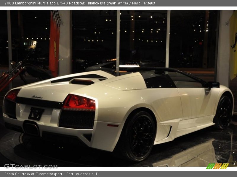 Bianco Isis (Pearl White) / Nero Perseus 2008 Lamborghini Murcielago LP640 Roadster