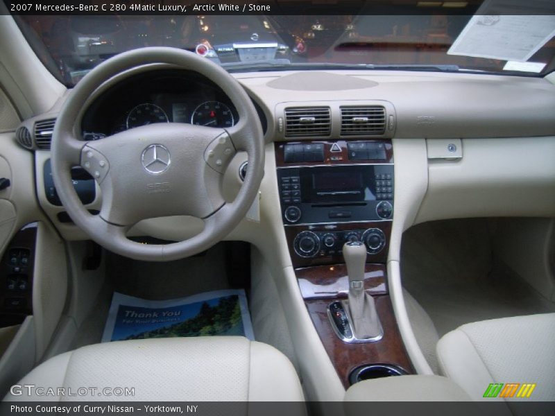 Arctic White / Stone 2007 Mercedes-Benz C 280 4Matic Luxury