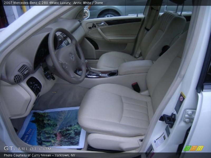 Arctic White / Stone 2007 Mercedes-Benz C 280 4Matic Luxury