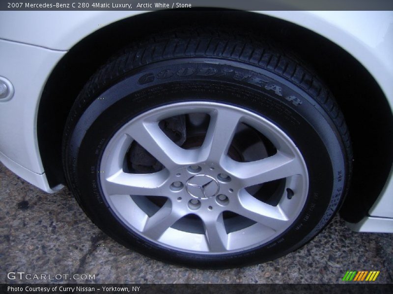 Arctic White / Stone 2007 Mercedes-Benz C 280 4Matic Luxury