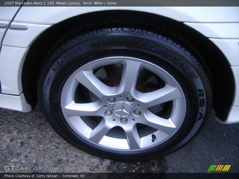 Arctic White / Stone 2007 Mercedes-Benz C 280 4Matic Luxury