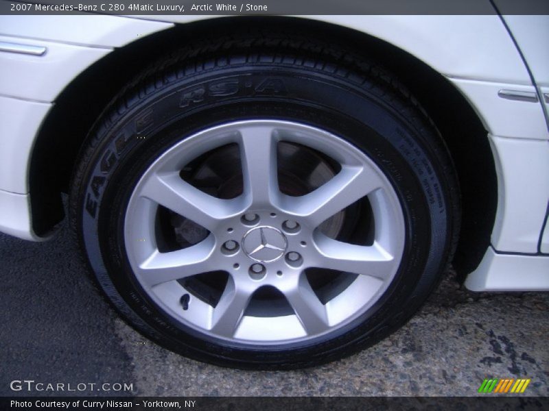 Arctic White / Stone 2007 Mercedes-Benz C 280 4Matic Luxury