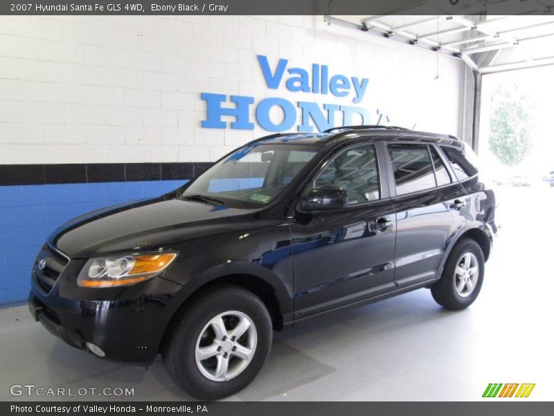 Ebony Black / Gray 2007 Hyundai Santa Fe GLS 4WD