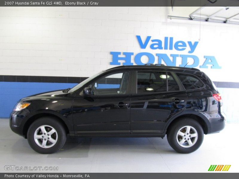 Ebony Black / Gray 2007 Hyundai Santa Fe GLS 4WD