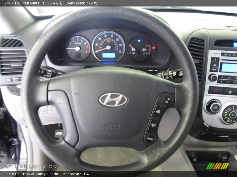 Ebony Black / Gray 2007 Hyundai Santa Fe GLS 4WD