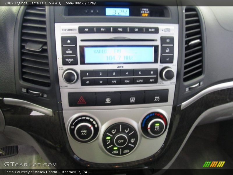 Ebony Black / Gray 2007 Hyundai Santa Fe GLS 4WD