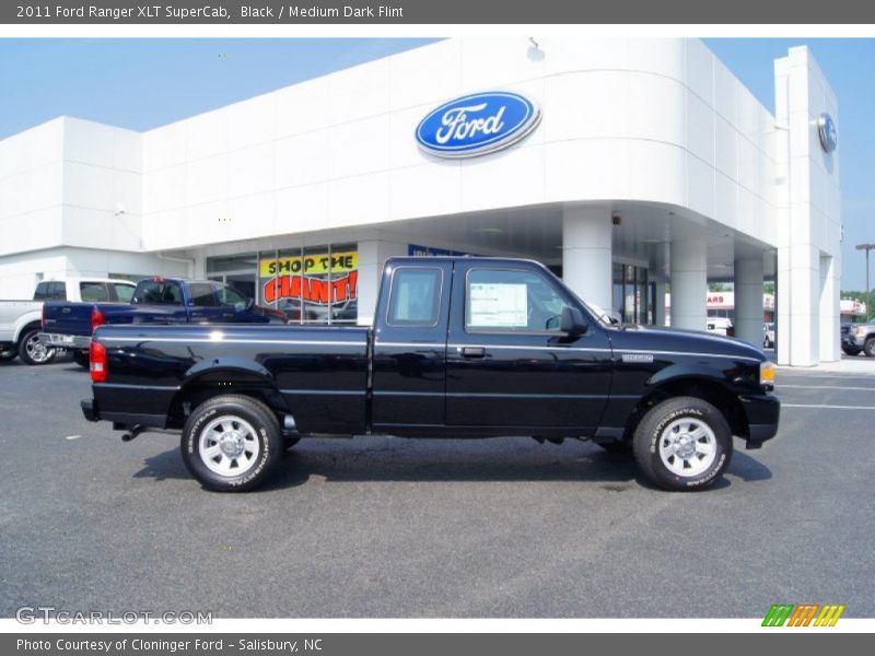 Black / Medium Dark Flint 2011 Ford Ranger XLT SuperCab