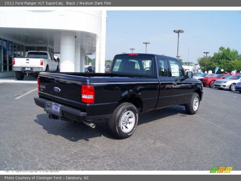 Black / Medium Dark Flint 2011 Ford Ranger XLT SuperCab