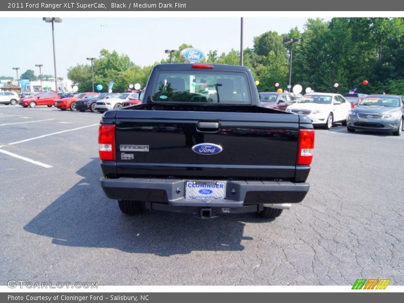 Black / Medium Dark Flint 2011 Ford Ranger XLT SuperCab