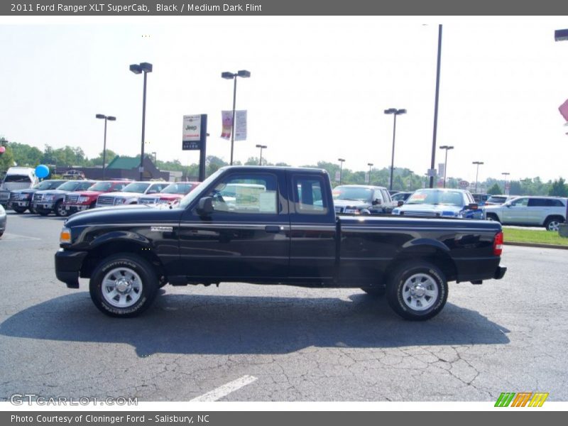 Black / Medium Dark Flint 2011 Ford Ranger XLT SuperCab