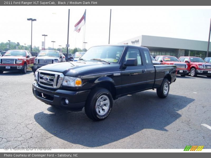Black / Medium Dark Flint 2011 Ford Ranger XLT SuperCab