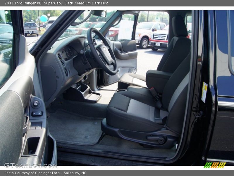 Black / Medium Dark Flint 2011 Ford Ranger XLT SuperCab