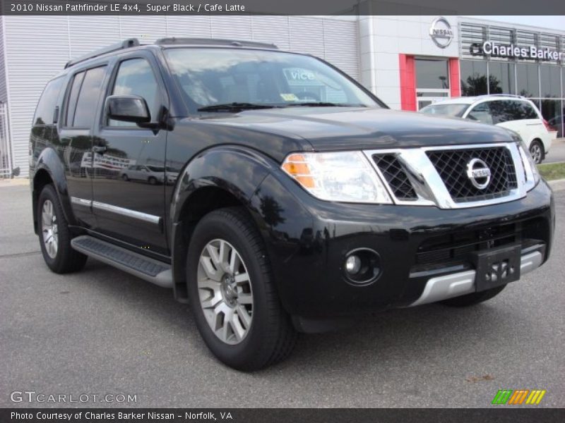 Super Black / Cafe Latte 2010 Nissan Pathfinder LE 4x4