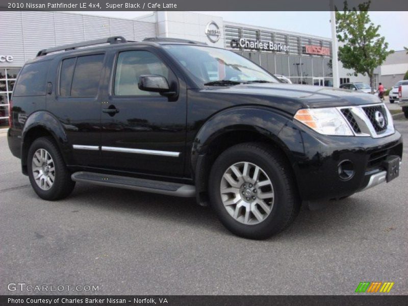 Super Black / Cafe Latte 2010 Nissan Pathfinder LE 4x4