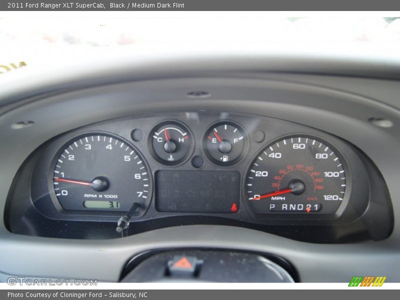 Black / Medium Dark Flint 2011 Ford Ranger XLT SuperCab