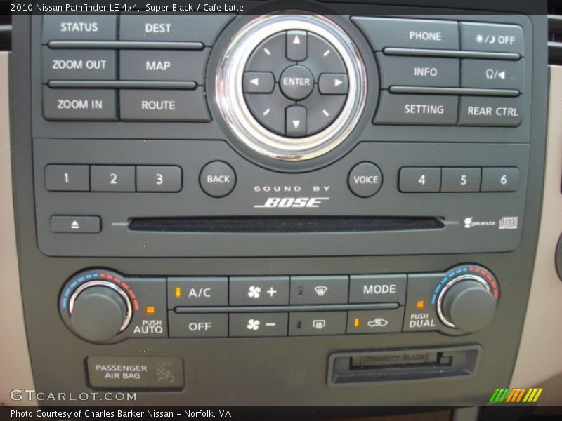 Super Black / Cafe Latte 2010 Nissan Pathfinder LE 4x4