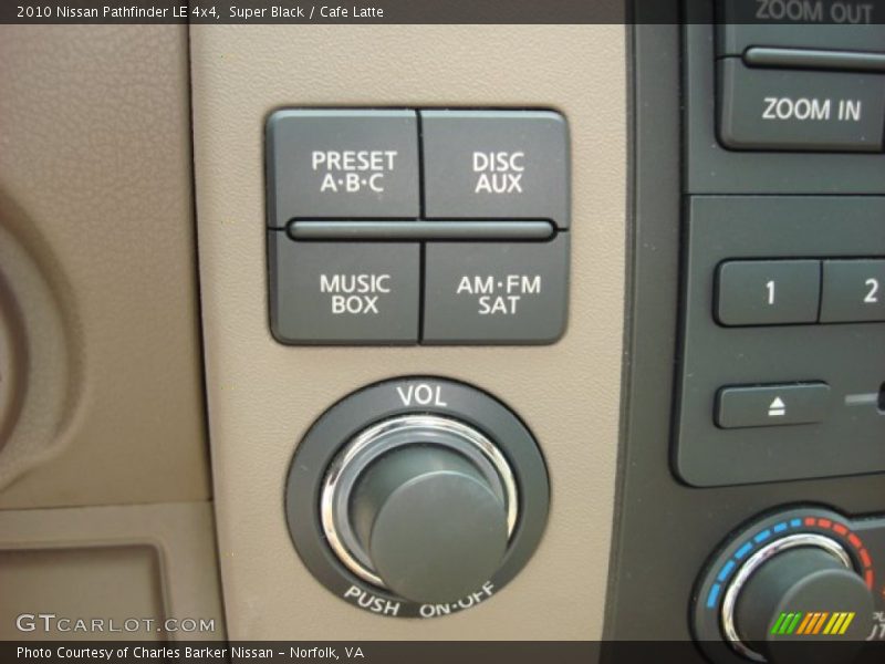 Super Black / Cafe Latte 2010 Nissan Pathfinder LE 4x4