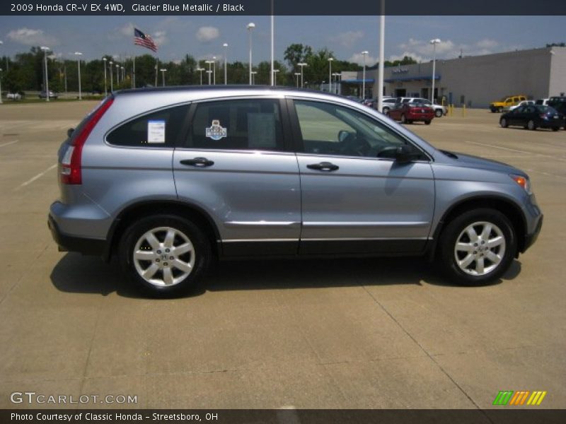 Glacier Blue Metallic / Black 2009 Honda CR-V EX 4WD