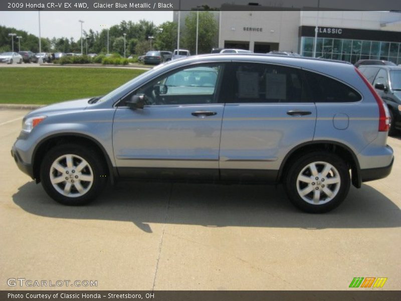 Glacier Blue Metallic / Black 2009 Honda CR-V EX 4WD
