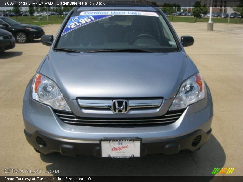Glacier Blue Metallic / Black 2009 Honda CR-V EX 4WD