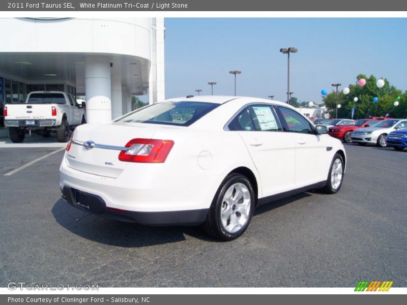 White Platinum Tri-Coat / Light Stone 2011 Ford Taurus SEL