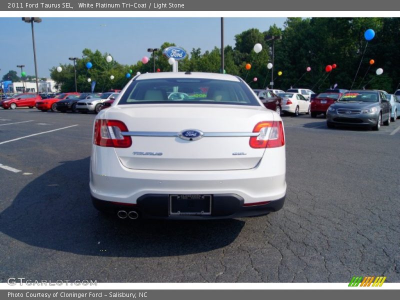 White Platinum Tri-Coat / Light Stone 2011 Ford Taurus SEL