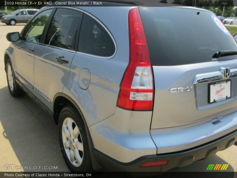 Glacier Blue Metallic / Black 2009 Honda CR-V EX 4WD