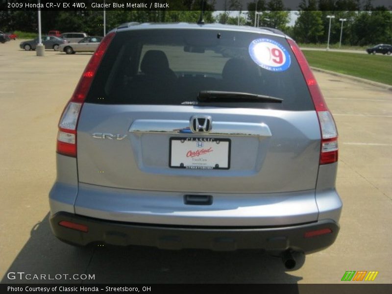Glacier Blue Metallic / Black 2009 Honda CR-V EX 4WD