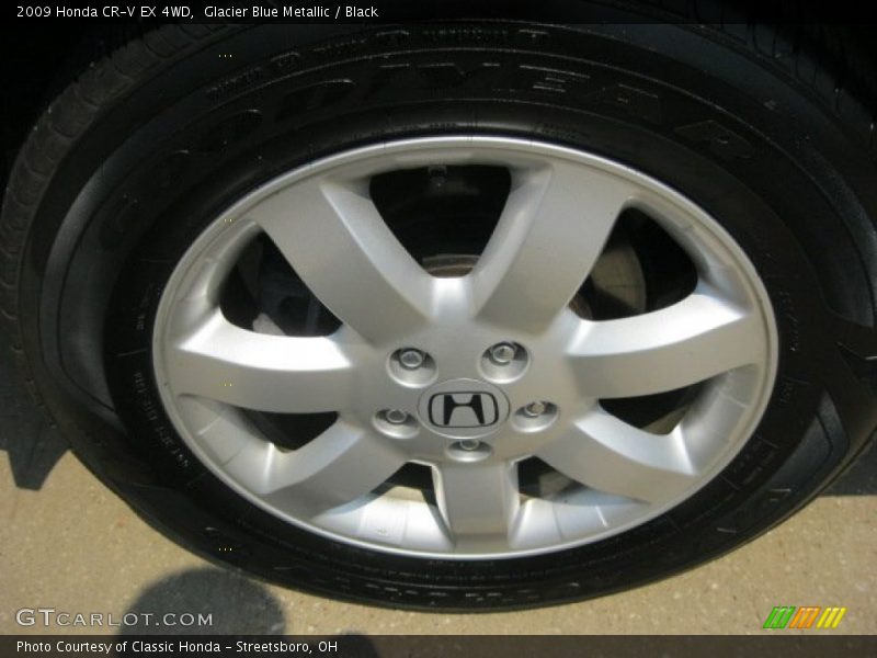 Glacier Blue Metallic / Black 2009 Honda CR-V EX 4WD