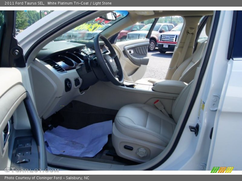 White Platinum Tri-Coat / Light Stone 2011 Ford Taurus SEL