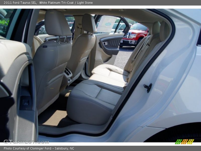 White Platinum Tri-Coat / Light Stone 2011 Ford Taurus SEL