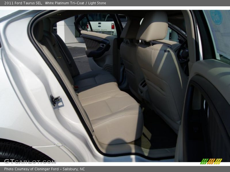White Platinum Tri-Coat / Light Stone 2011 Ford Taurus SEL