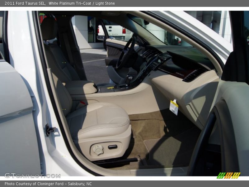 White Platinum Tri-Coat / Light Stone 2011 Ford Taurus SEL