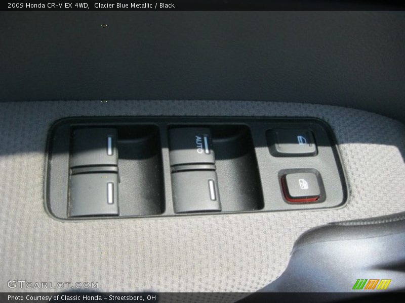 Glacier Blue Metallic / Black 2009 Honda CR-V EX 4WD