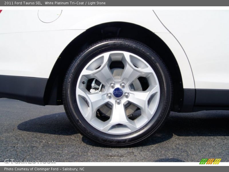 White Platinum Tri-Coat / Light Stone 2011 Ford Taurus SEL