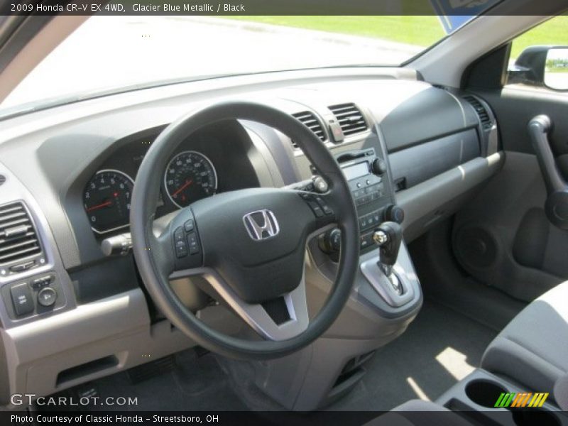 Glacier Blue Metallic / Black 2009 Honda CR-V EX 4WD