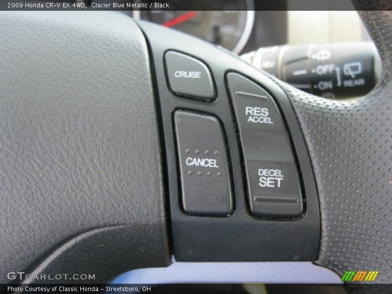 Glacier Blue Metallic / Black 2009 Honda CR-V EX 4WD