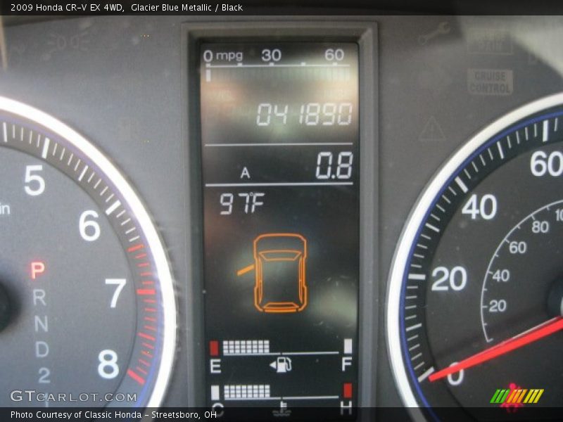 Glacier Blue Metallic / Black 2009 Honda CR-V EX 4WD