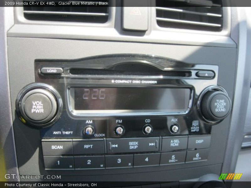 Glacier Blue Metallic / Black 2009 Honda CR-V EX 4WD