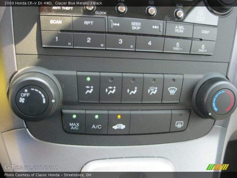 Glacier Blue Metallic / Black 2009 Honda CR-V EX 4WD