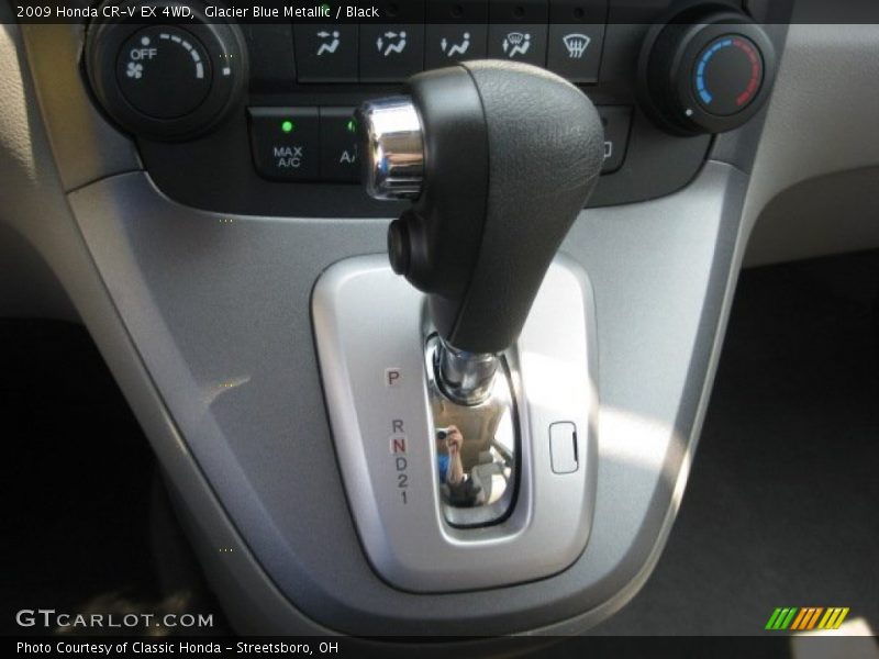 Glacier Blue Metallic / Black 2009 Honda CR-V EX 4WD